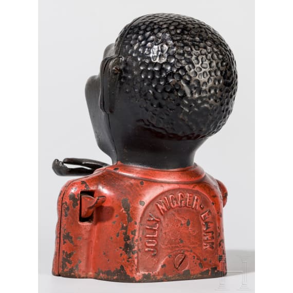 A U.S./English piggy bank "Jolly Nigger-Bank", circa 1900