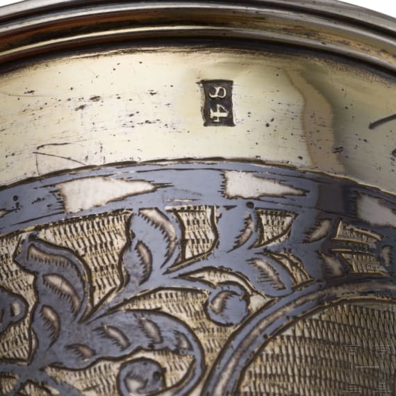 A nielloed silver beaker, Ukraine, dated 1837
