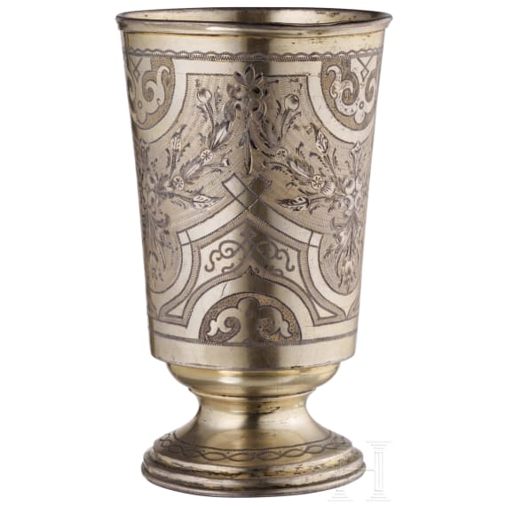A Russian silver-gilt beaker, Moscow, Serge&igrave; Ivanovich Nazarov, circa 1890