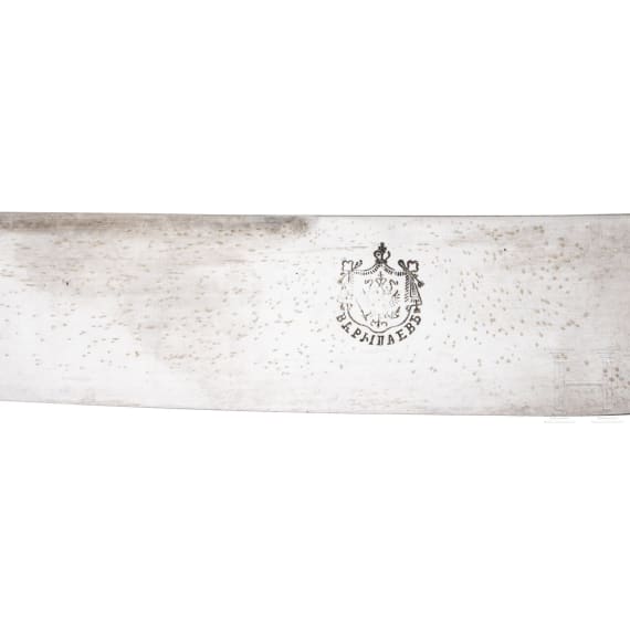 Six Russian knives with case, Riga, Master "EB" (1864-96), late 19th century