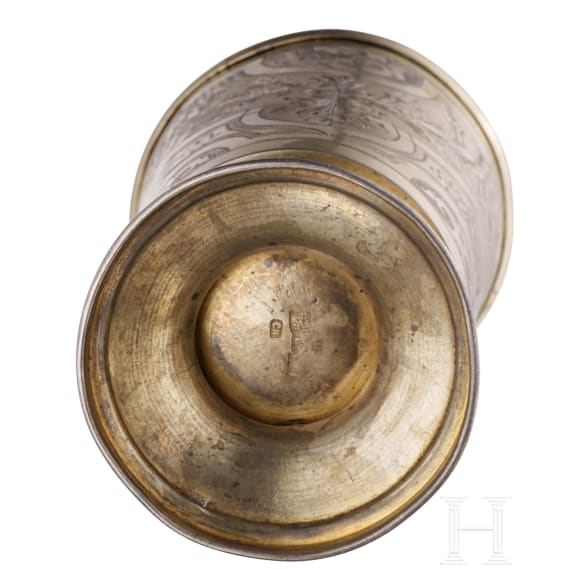 A Russian silver-gilt beaker, Moscow, Serge&igrave; Ivanovich Nazarov, circa 1890