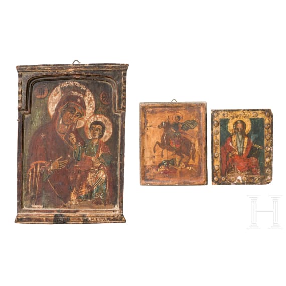 Three icons, Greece, 19th century /modern (one)