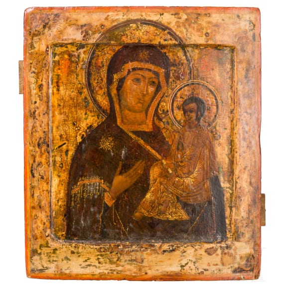 A Russian icon showing the Tikhvinskaya Mother of God, 18th century