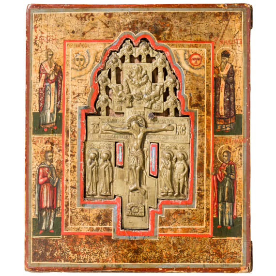 A Russian Staurothek-icon, Vetka, 2nd half of the 19th century
