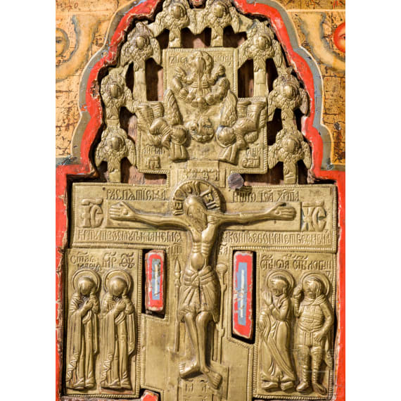 A Russian Staurothek-icon, Vetka, 2nd half of the 19th century