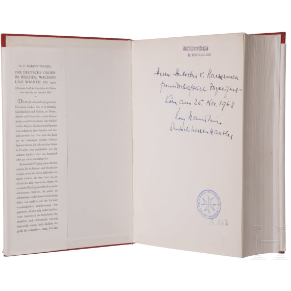 Drei umfangreiche B&uuml;cher zum Deutschen Orden, 1955 - 1982