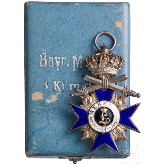 Milit&auml;r-Verdienstorden - Kreuz 4. Klasse mit Krone und Schwertern im Etui