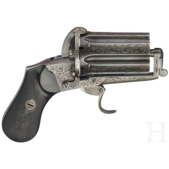 Stiftfeuer-B&uuml;ndelrevolver, um 1870
