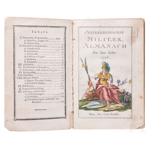 &Ouml;sterreichischer Milit&auml;r-Almanach f&uuml;r das Jahr 1798