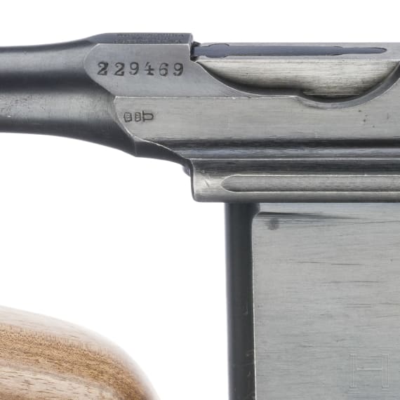Mauser, Mod. C96, im Anschlagkasten