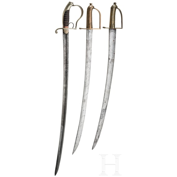 Zwei Infanteries&auml;bel M 1794 und ein B&uuml;rgerwehrs&auml;bel, um 1850
