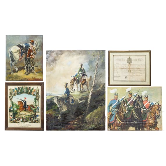Karl Gr&uuml;nauer - Sammlung Gem&auml;lde/Grafiken zur bayerischen Kavallerie