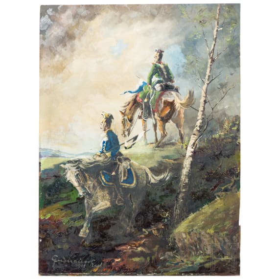 Karl Gr&uuml;nauer - Sammlung Gem&auml;lde/Grafiken zur bayerischen Kavallerie