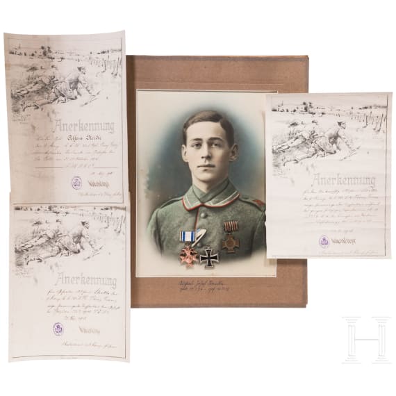 Drei au&szlig;ergew&ouml;hnliche Urkunden eines Feldwebels im K.b. IR 20 "Prinz Franz"