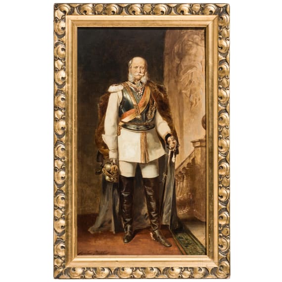Kaiser Wilhelm I. - repr&auml;sentatives Portraitgem&auml;lde, um 1880
