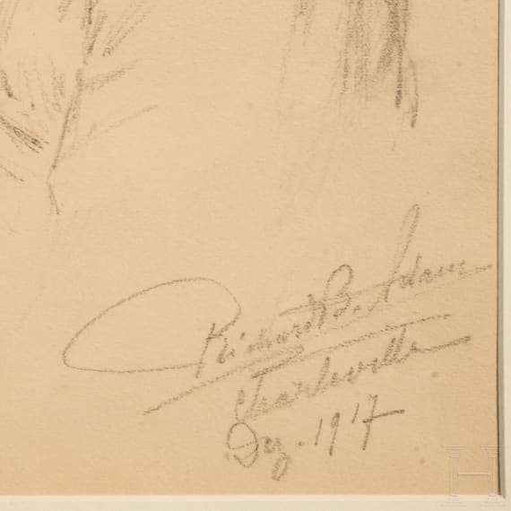 Richard Benno Adam (1873 - 1937), drei milit&auml;rische Portraits, datiert 1917