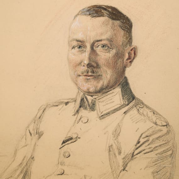 Richard Benno Adam (1873 - 1937), drei milit&auml;rische Portraits, datiert 1917