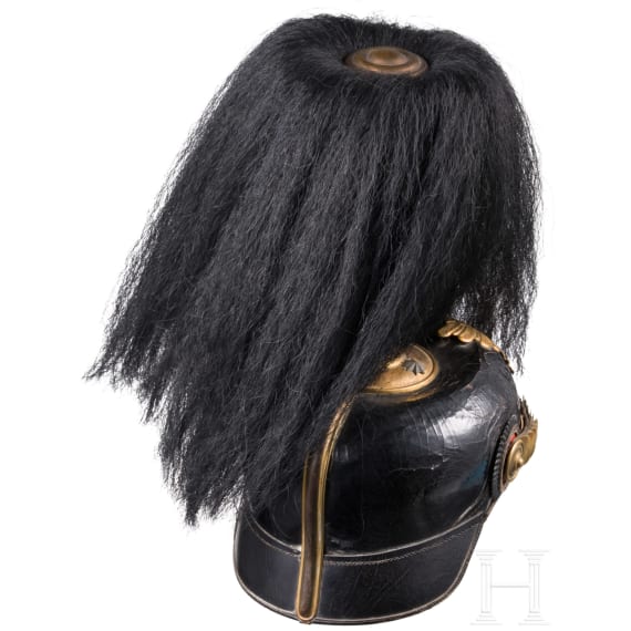 Helm f&uuml;r Offiziere der Infanterie, mit Paradebusch, um 1910