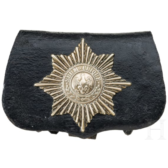 Kartuschkasten f&uuml;r Mannschaften der preu&szlig;ischen Garde-Kavallerie-Regimenter, um 1900