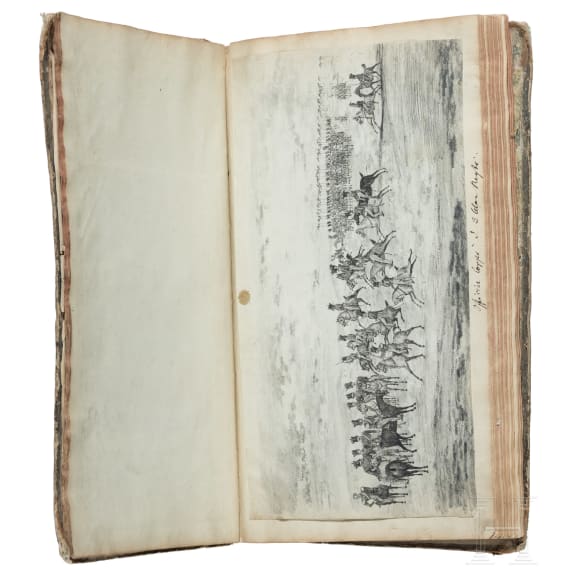 Album mit handgezeichneten Offiziersportraits, um 1830 - 1850