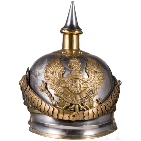 Helm M 1867 f&uuml;r Mannschaften im K&uuml;rassier-Regiment "K&ouml;nigin" (Pommersches) Nr. 2