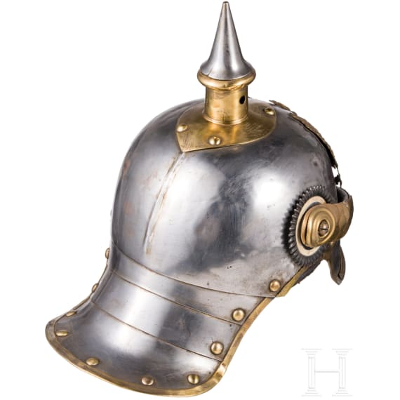 Helm M 1867 f&uuml;r Mannschaften im K&uuml;rassier-Regiment "K&ouml;nigin" (Pommersches) Nr. 2