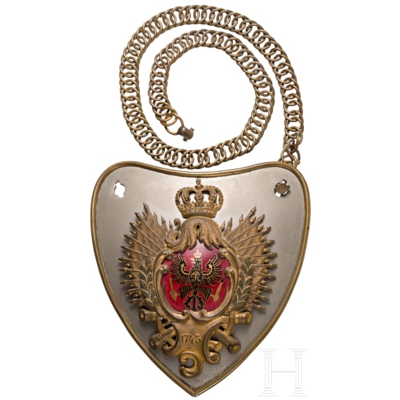 Brustschild f&uuml;r Offiziere im K&uuml;rassier-Regiment &bdquo;K&ouml;nigin&ldquo; (Pommersches) Nr. 2