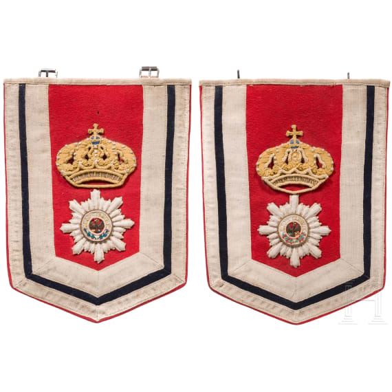 Ein Paar Schabrunken f&uuml;r Mannschaften des Regiments Garde du Corps, datiert 1893