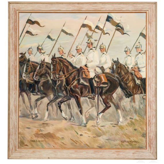 Lanzenreiter des Leib-K&uuml;rassier-Regiments Nr. 1 - Gem&auml;lde nach Angelo Jank, 1966