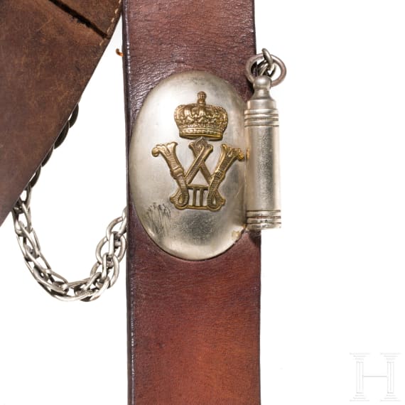 Kartuschkasten und Bandelier f&uuml;r Mannschaften im J&auml;ger-Regiment zu Pferde Nr. 2, um 1900