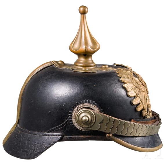 Helm f&uuml;r Angeh&ouml;rige der preu&szlig;ischen Polizei um 1910