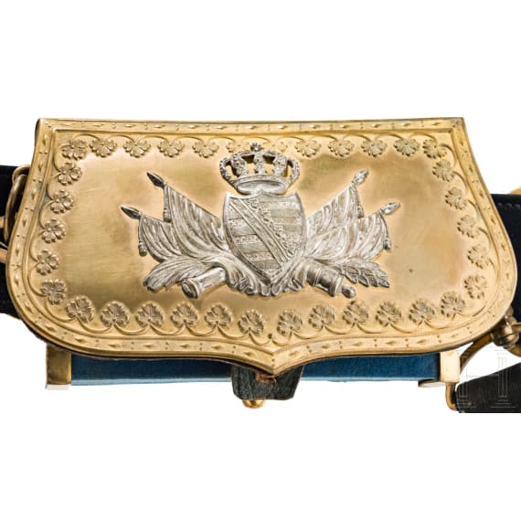 Feldbinde und Kartuschkasten f&uuml;r Offiziere der s&auml;chsischen Kavallerie, um 1910