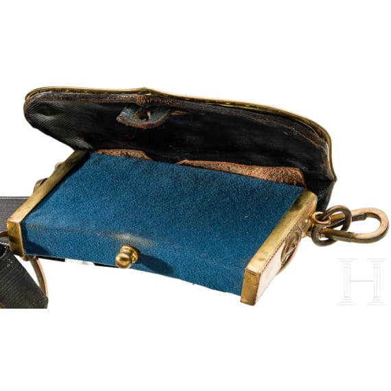 Feldbinde und Kartuschkasten f&uuml;r Offiziere der s&auml;chsischen Kavallerie, um 1910