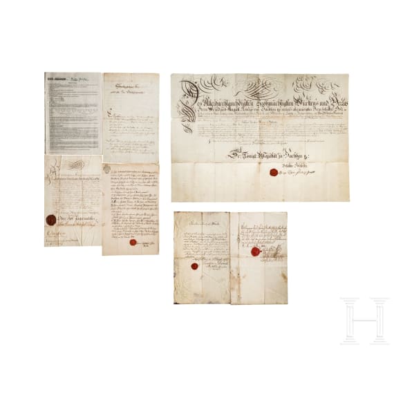 A document grouping of the Saxon hunter Johann Christian Friedrich Mendte