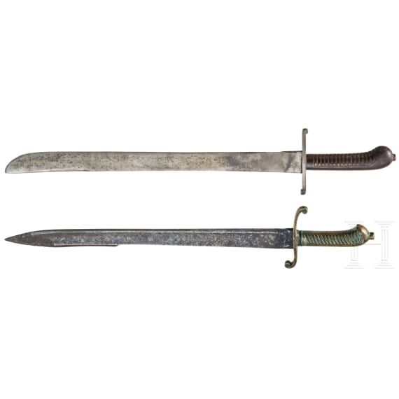 Two fascine knives, 19th century