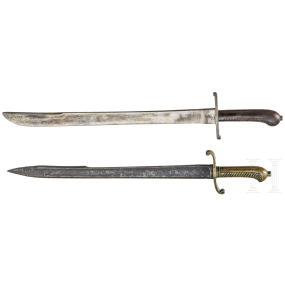 Two fascine knives, 19th century