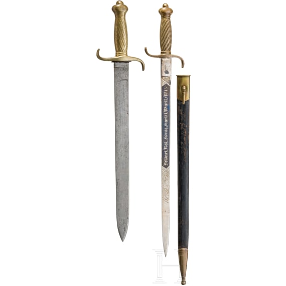 Two artillery fascine knives, 19th century
