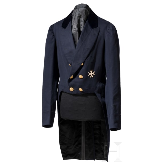 A tailcoat for the small uniform of imperial civil servants, circa 1900