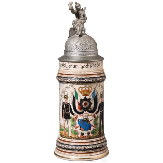 A reservist mug of Reservist Heinrich Staben of Queen Augusta Guards Grenadier Regiment No. 4, 1907