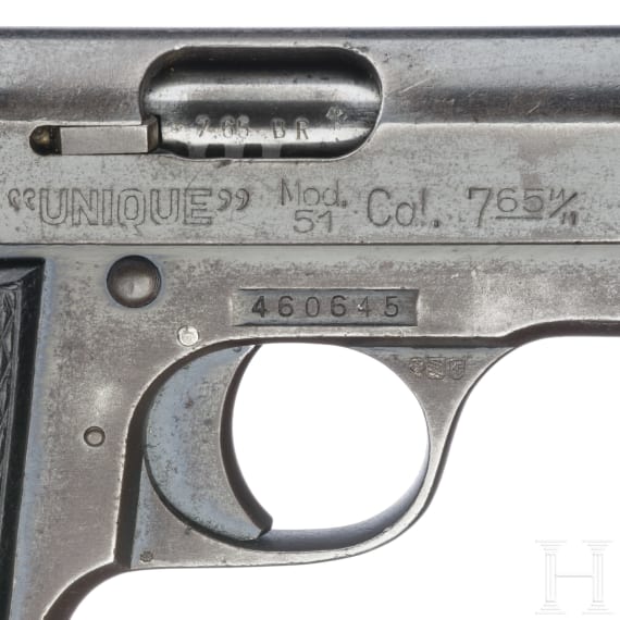 A Unique, Mod. 51, in holster