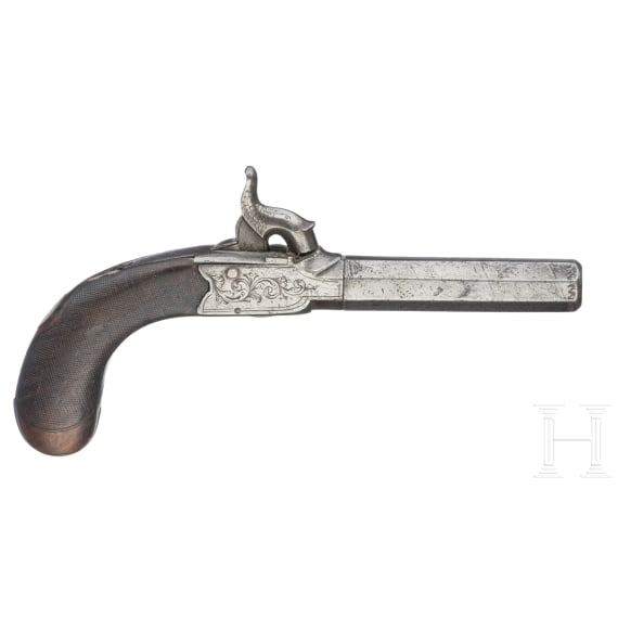 Five percussion pocket pistols, France/England, circa 1850
