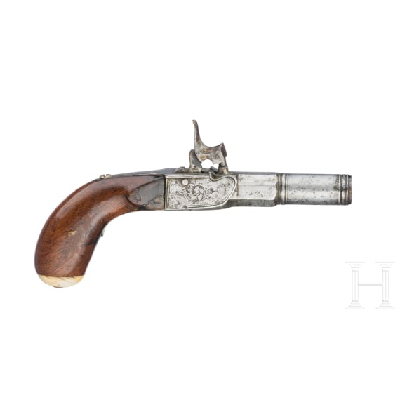 Five percussion pocket pistols, France/England, circa 1850