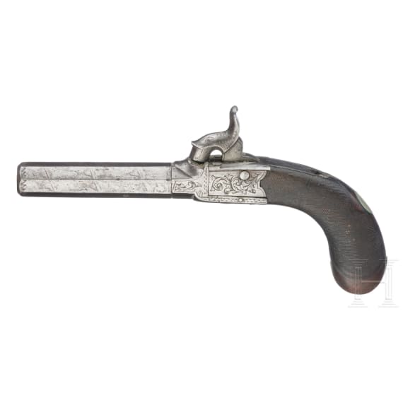 Five percussion pocket pistols, France/England, circa 1850
