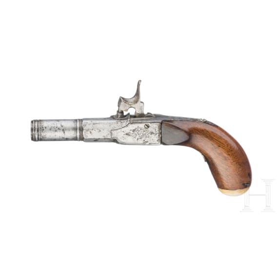 Five percussion pocket pistols, France/England, circa 1850