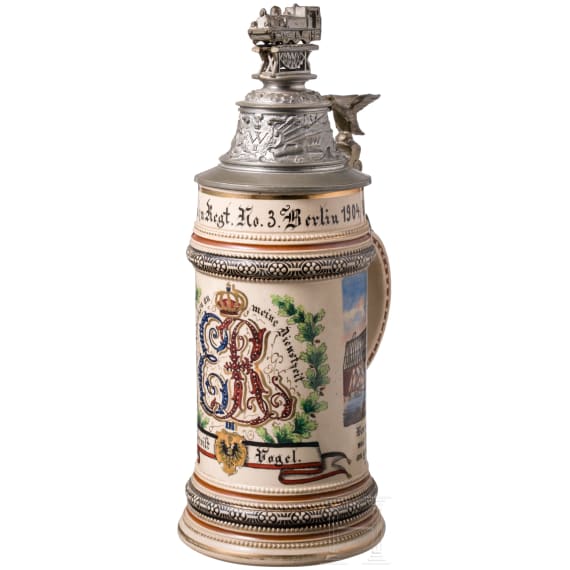 A reservist mug of Reservist Vogel of the 4th Company of Railway Regiment No. 3 in Berlin, 1904 - 1906