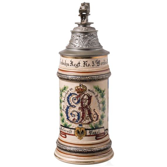 A reservist mug of Reservist Vogel of the 4th Company of Railway Regiment No. 3 in Berlin, 1904 - 1906