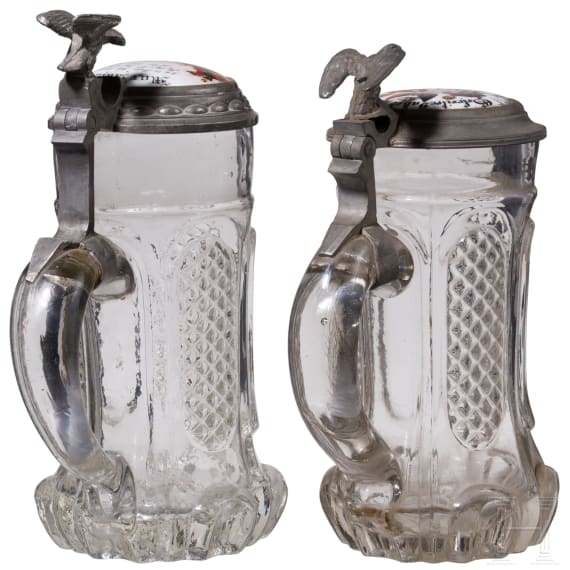 Four early reservist mugs from W&uuml;rttemberg regiments
