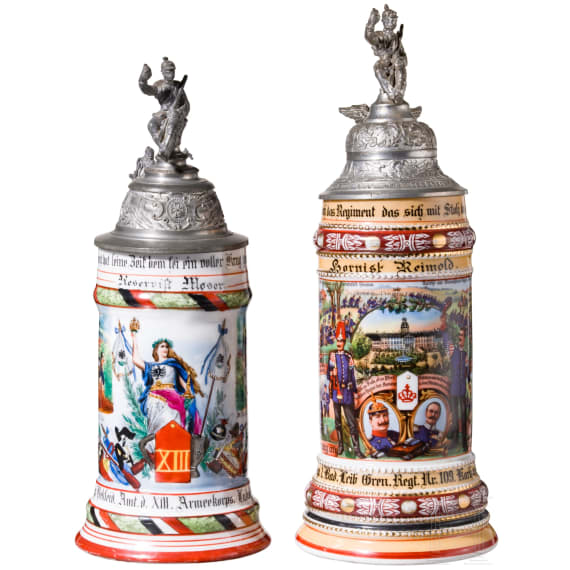 Two rare W&uuml;rttemberg reservist mugs