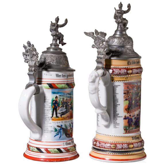 Two rare W&uuml;rttemberg reservist mugs