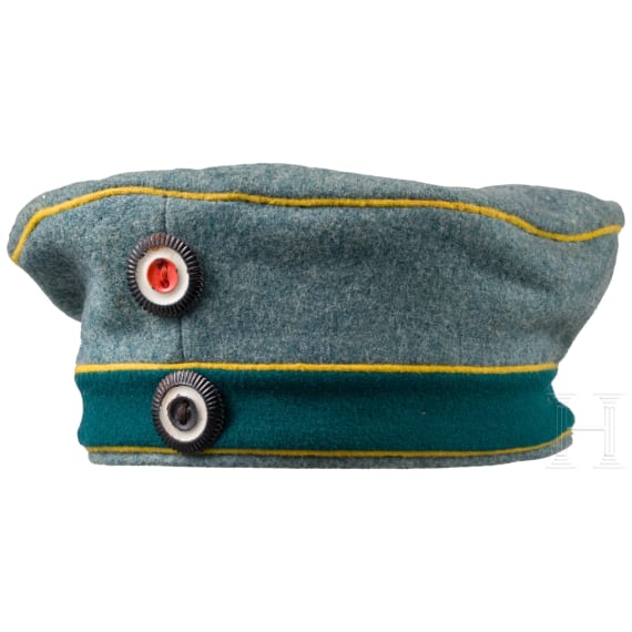 A field cap for Prussian Jaegers on horseback, dated 1916